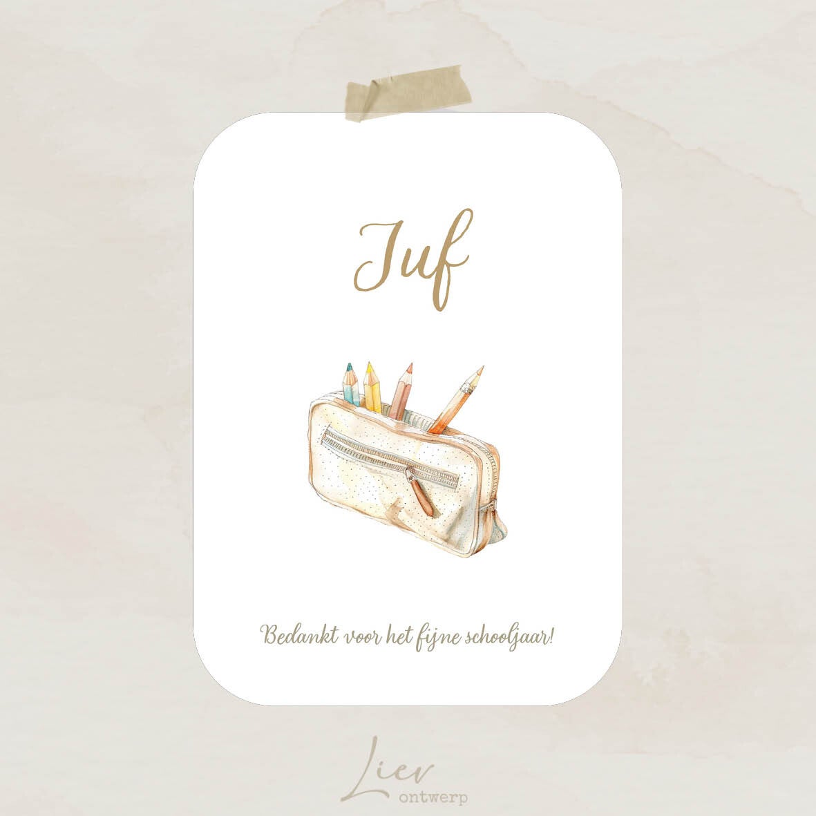Juf, bedankt voor het fijne schooljaar!