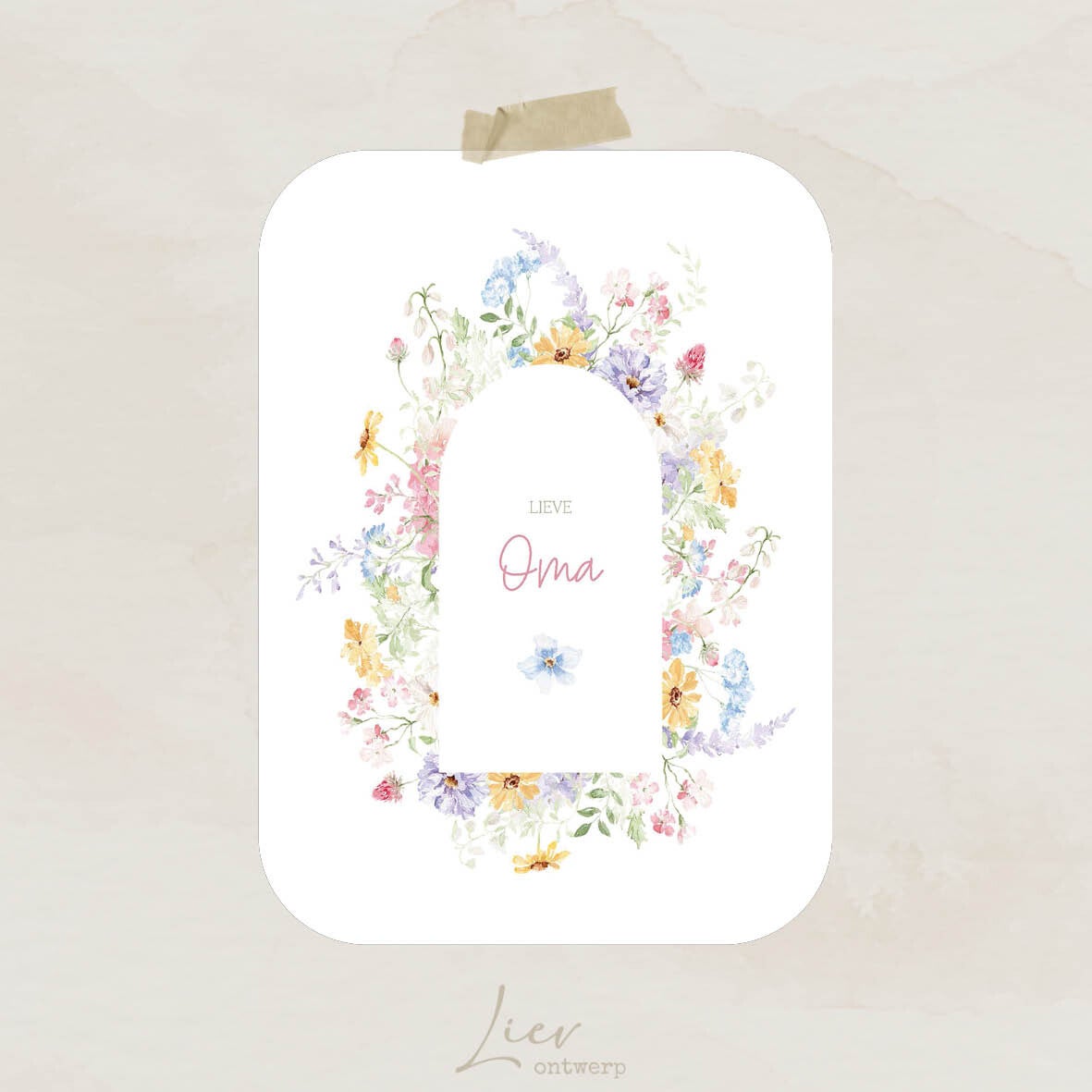 Lieve oma - bloemenkrans