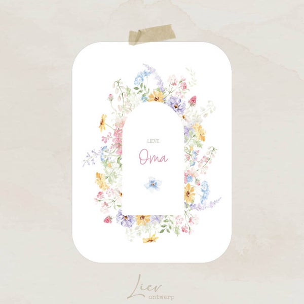Lieve oma - bloemenkrans