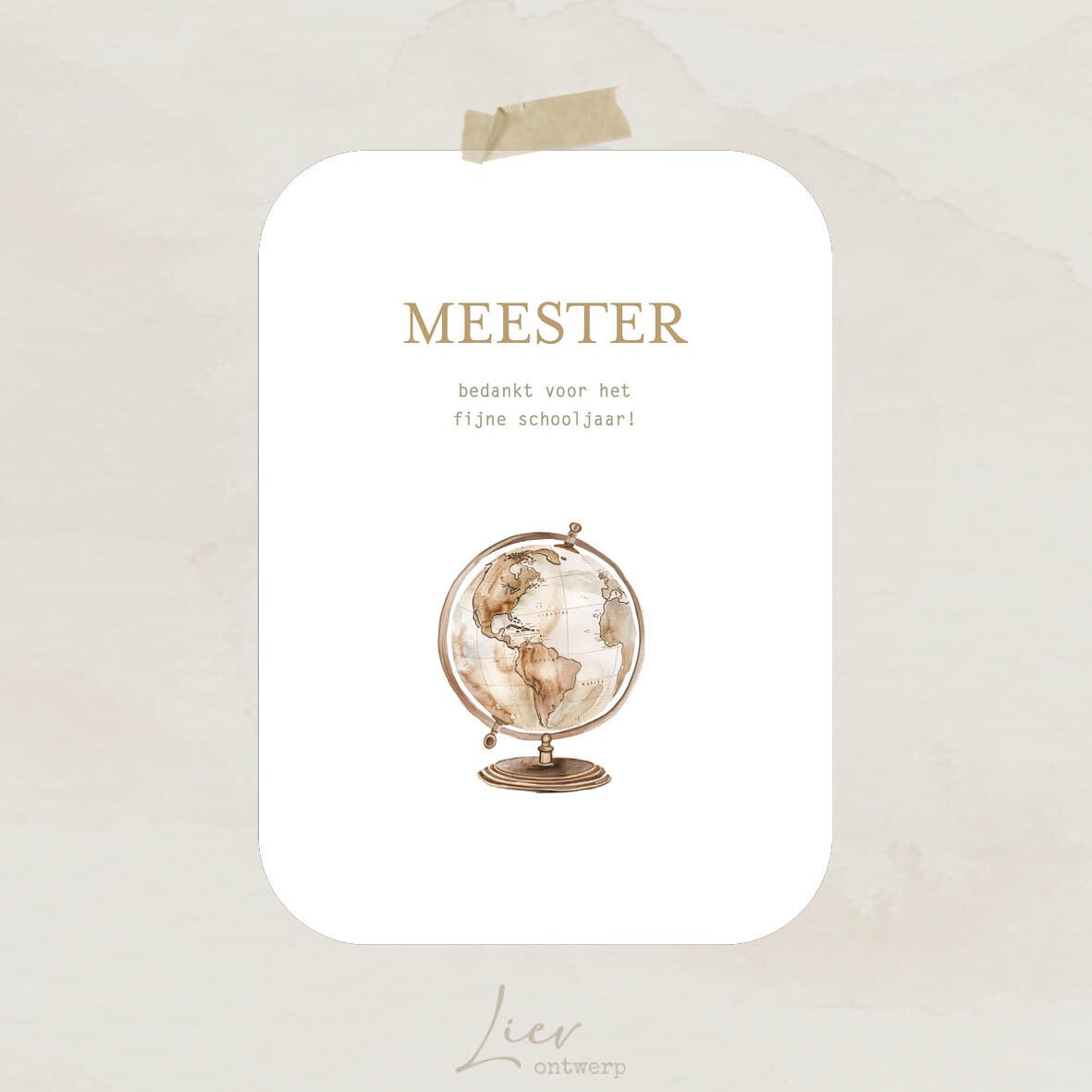 Meester, bedankt voor het fijne schooljaar!