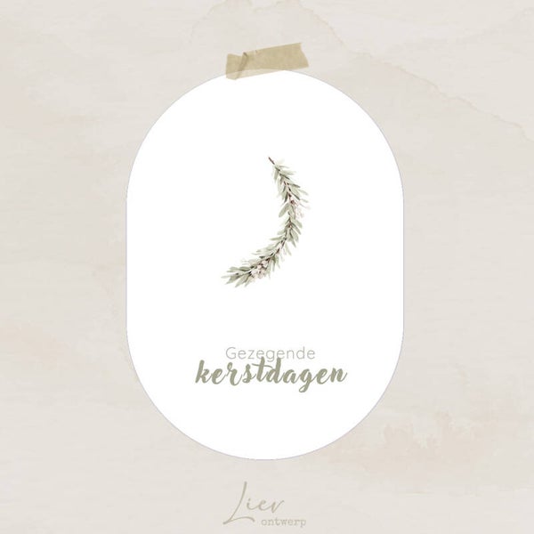 KERSTKAART - Gezegende kerstdagen