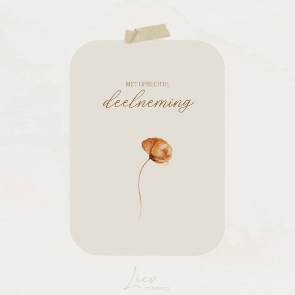 Met oprechte deelneming