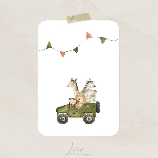 A5 formaat - Poster - Safari