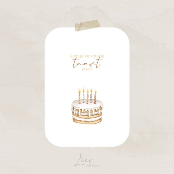 Uitnodiging - Taart