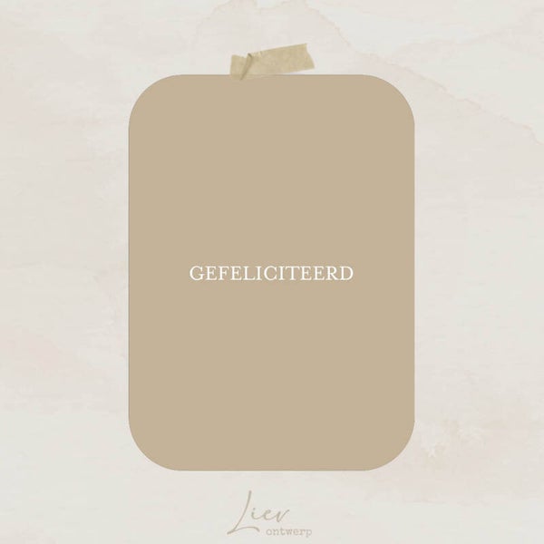 Zand - GEFELICITEERD