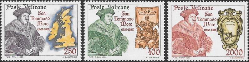 timbres Vatican série Thomas More 1985