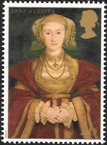 timbre royauté Angleterre 1997 Anne Clèves Holbein