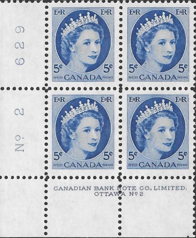 Timbre Bloc de planche reine Elizabeth II photo Doroty Wilding Canada 1954