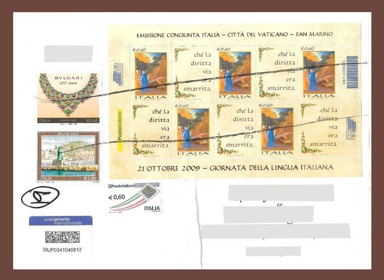 timbres avec oblitération trait de crayon