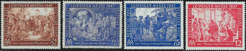 timbres Allemagne foire Leipzig 1947