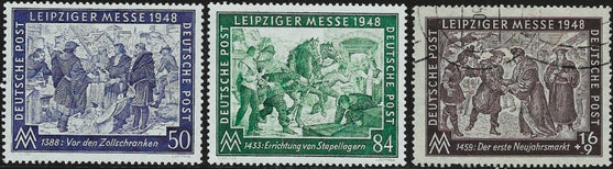 timbres Allemagne foire Leipzig 1948