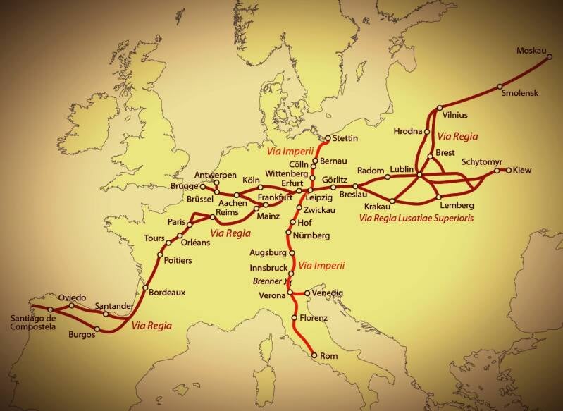 carte via Regis via Imperii foire Leipzig