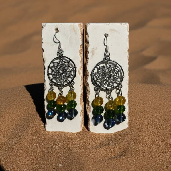 Beaded Dreamcatcher Earrings