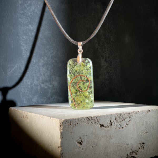 Peridot & Copper Pendant