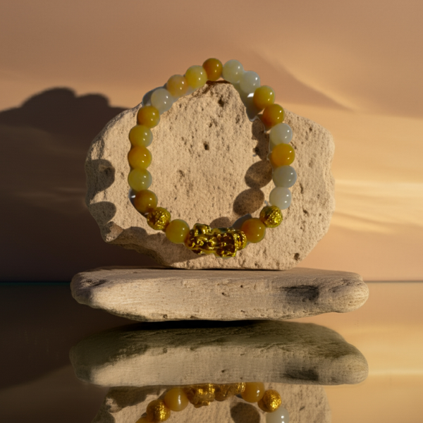 Feng Shui Yellow Jade Abundance Bracelet