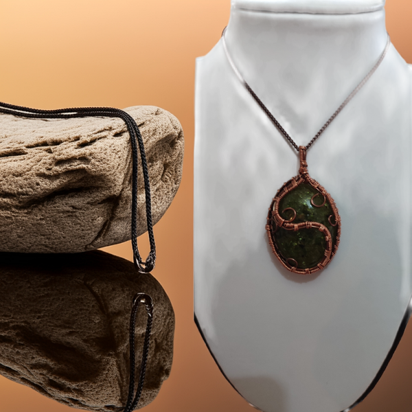 Wire-Wrapped Peridot Pendant