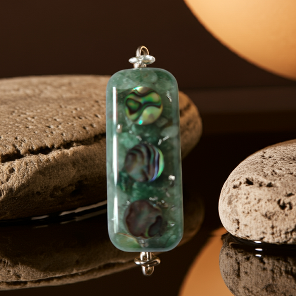 Green Adventurine and Paua Shell