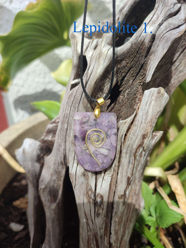 Lepidolite Minamalist Pendants