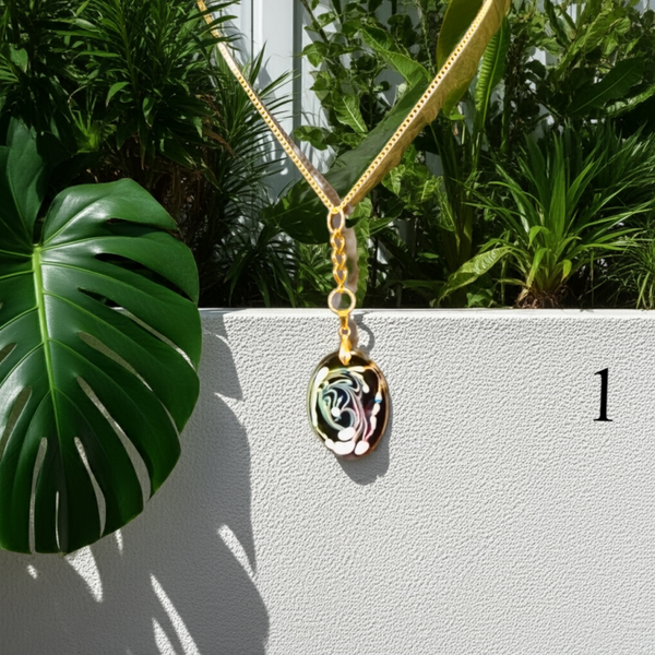 Resin Art gold Hearts Pendants