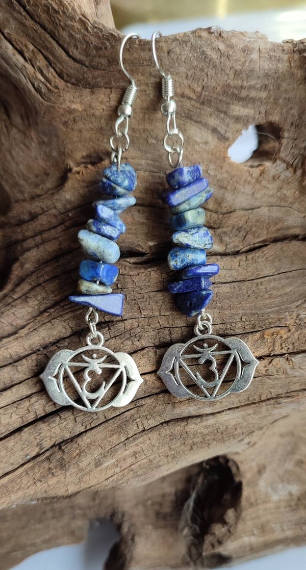 Third Eye Chakra Lapis Lazuli Earrings