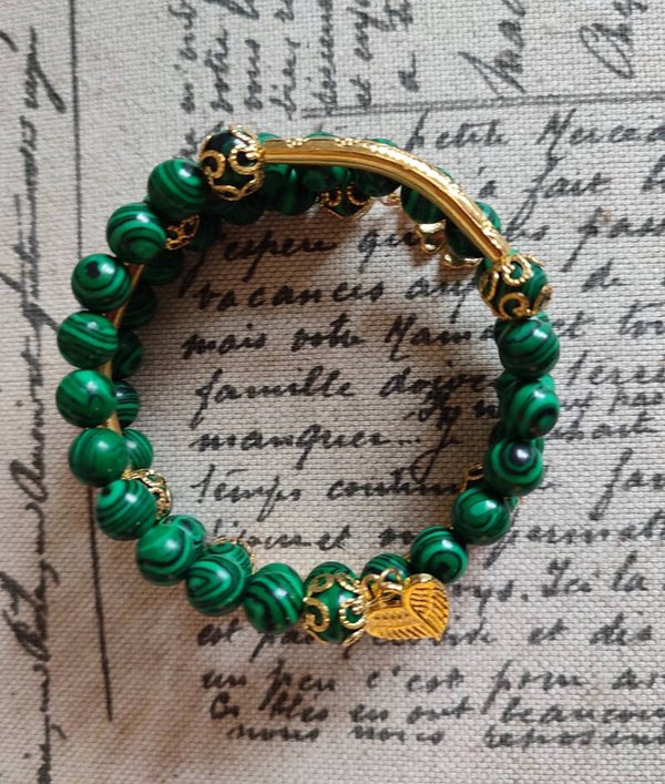 Malachite Wrap Bracelet