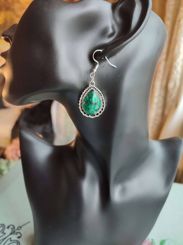 Malachite Earrings