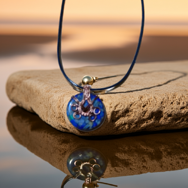 Wire Wrapped Donut Pendant