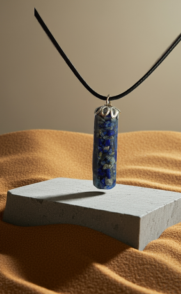 Hexagon Lapis Lazuli Necklace