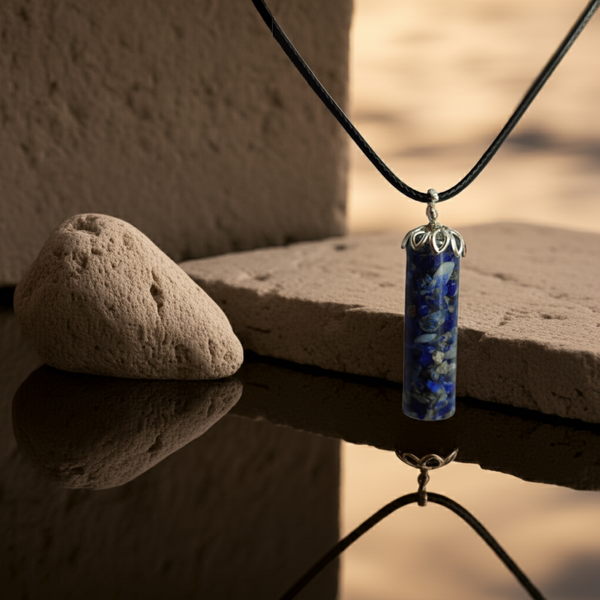 Lapis Lazuli small cylindrical Pendant
