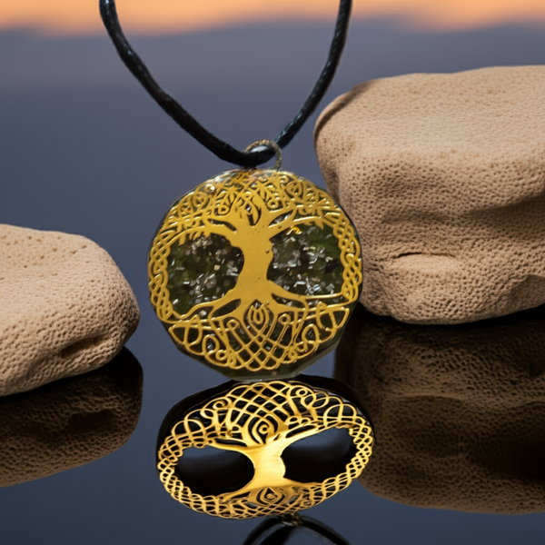 Peridot Tree of Life Organite Pendant