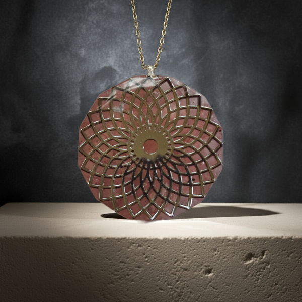 Rose Quartz Seed of Life Pendant