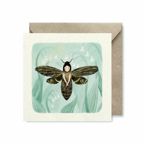 Illuster. Dubbele kaart  'Moth fairy'