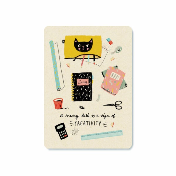 Illuster. Kaart  "Messy desk"