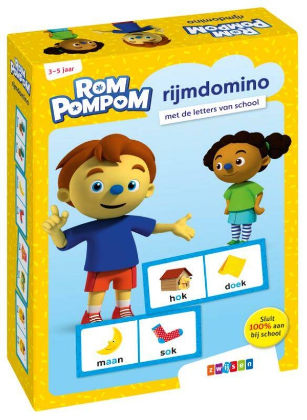 Rompompom Rijmdomino met de letters van school