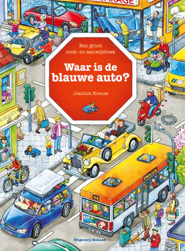 Waar is de blauwe auto?