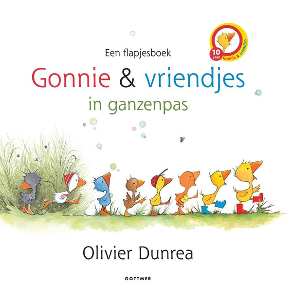 Gonnie & vriendjes in ganzenpas.