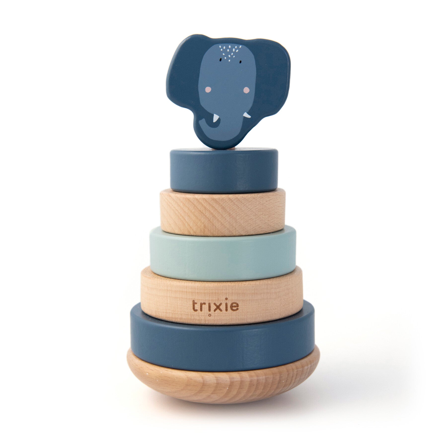 Trixie. Houten stapeltoren - Mrs. Elephant