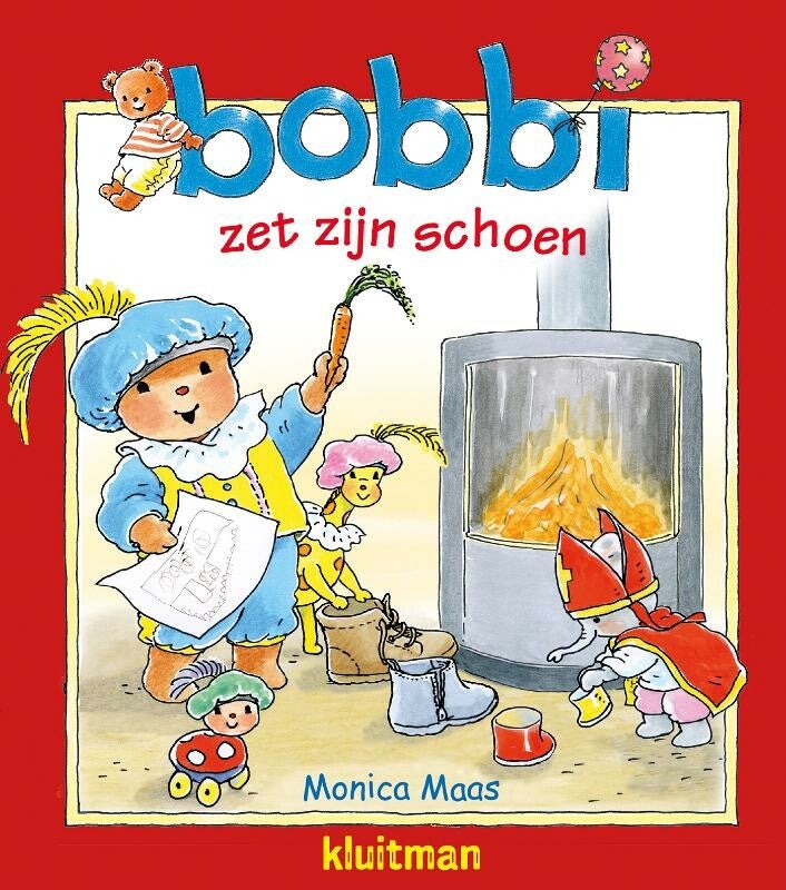 Bobbi zet zijn schoen.