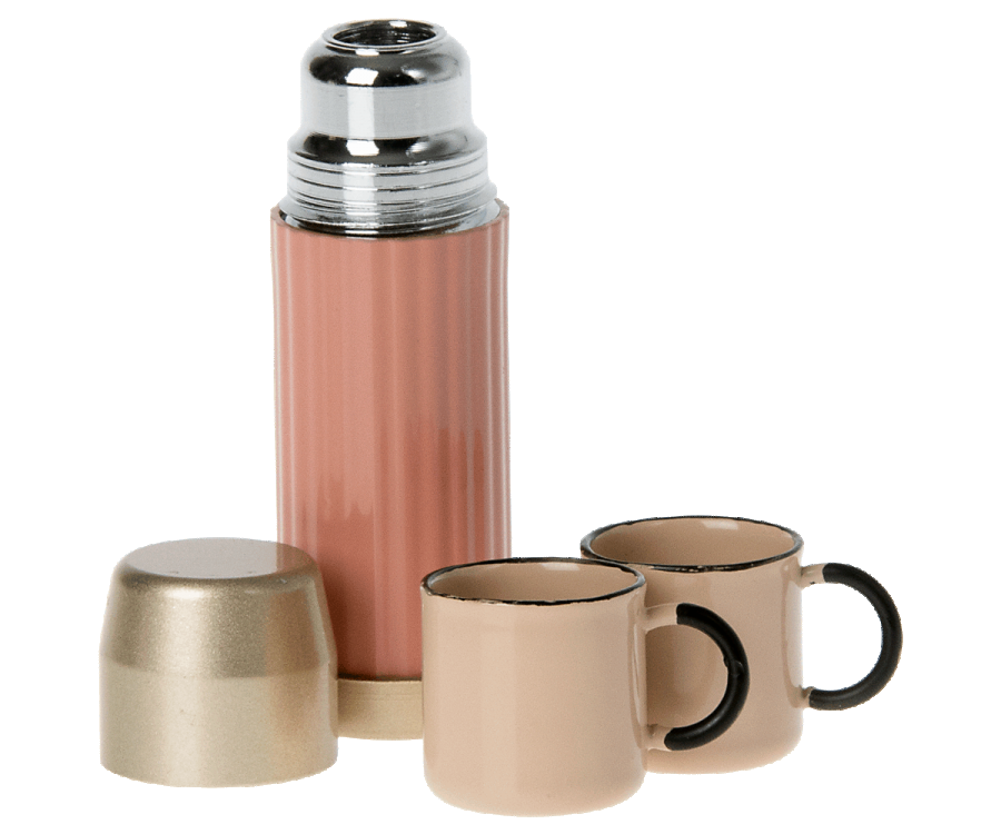 Maileg. Thermos and cups soft coral