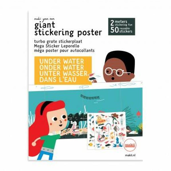 Turbo grote stickerplaat. Water