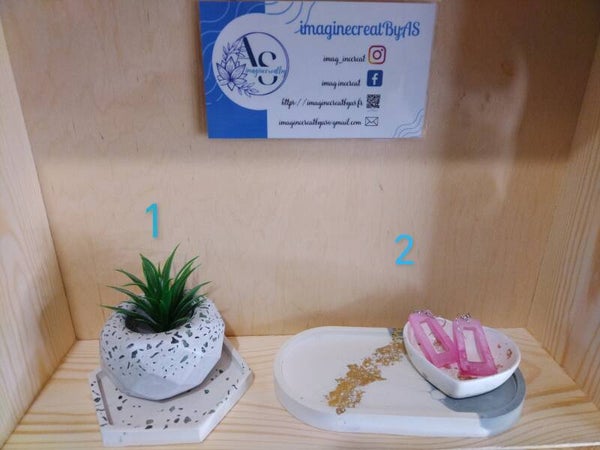 Lot Décoration en résine minérale