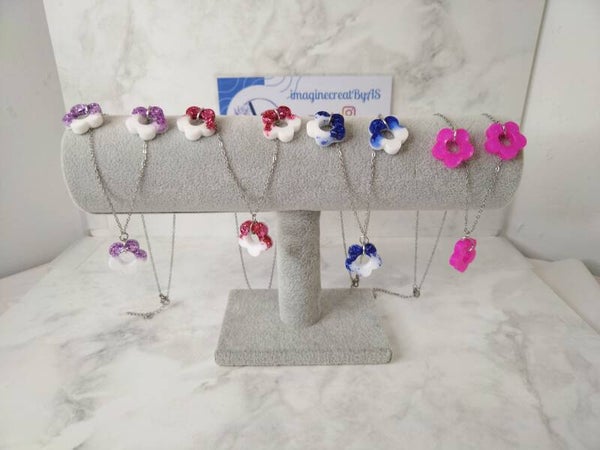Colier 3 fleurs