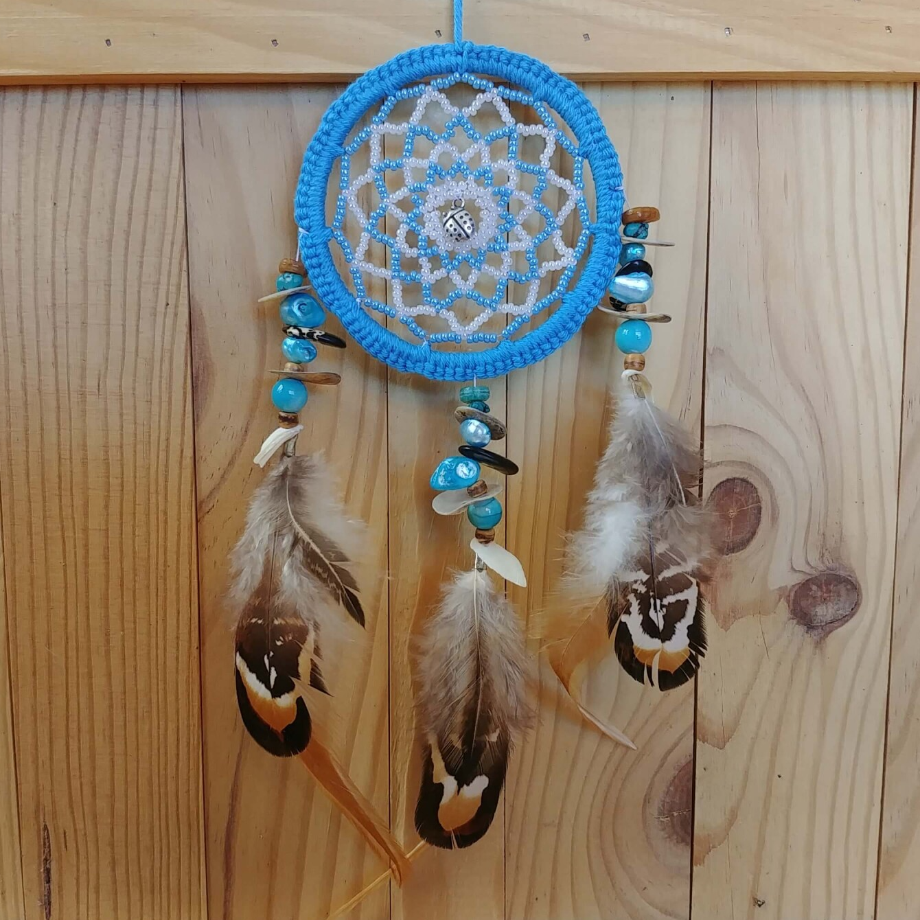 Attrape-Rêves VIE Naturals – Perles, Anneau 11 Cm + 4 Petits Anneaux, Blanc – Décoration Murale Éthique, Cadeau Positif - 10