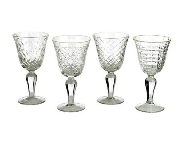 Glazen - Wijnglazen Pols Potten - Clear cuttings set of 4
