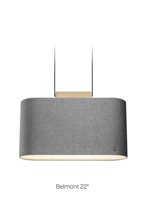 Hanglamp Belmont 22" ( 55,9cm ) - Pablo lamps - grey wool