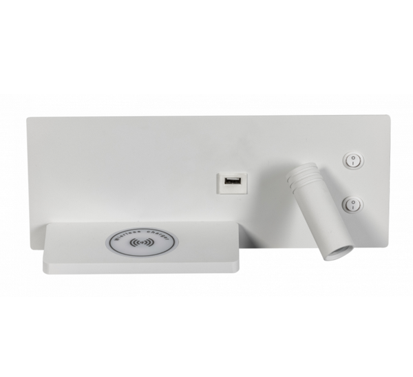 Bedlamp met Wireless Charger Nighty R Wit - ETH