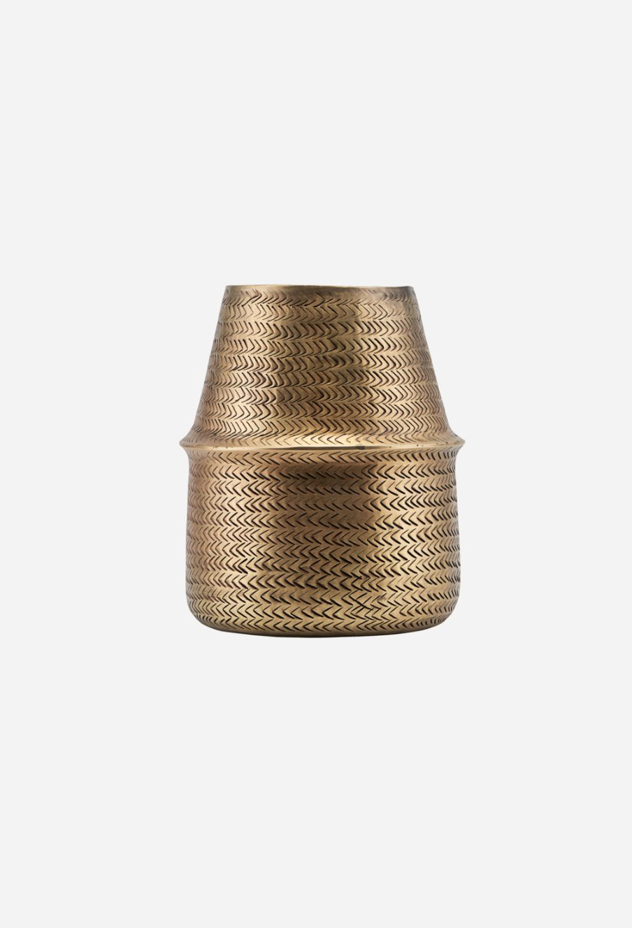 Planter Rattan  Small - Brass finish