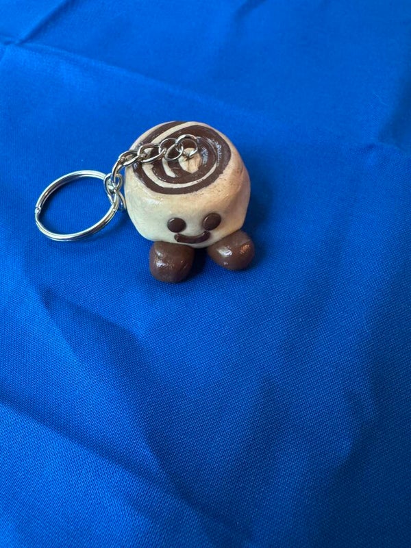 Cinnamon Bun Keychain