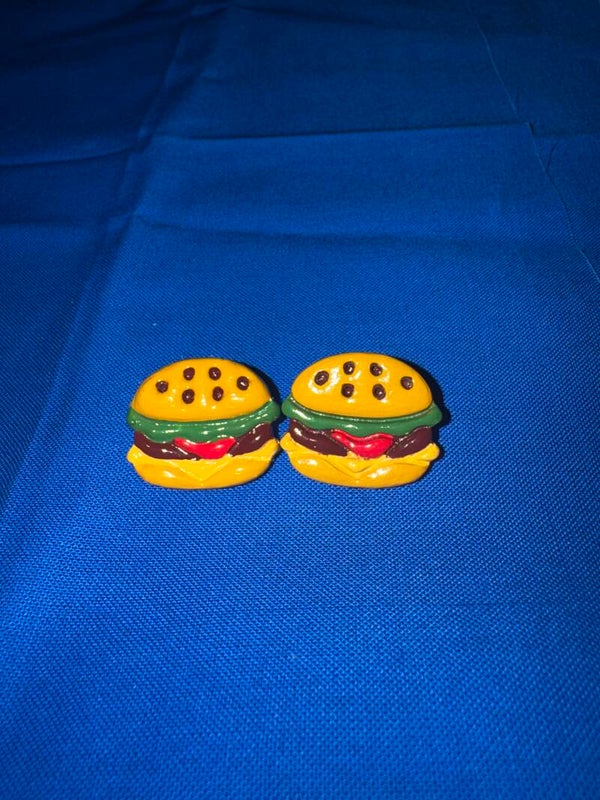 Hamburger Stud Earrings