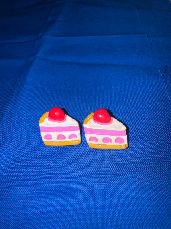 Strawberry Cream Pie Stud Earrings